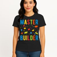 Master Builder Building Blocks Brick Builder Womens T-Shirt