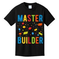 Master Builder Building Blocks Brick Builder Kids T-Shirt