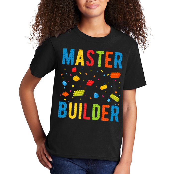Master Builder Building Blocks Brick Builder Kids T-Shirt