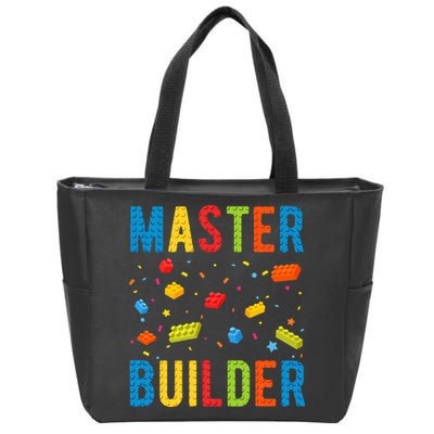 Master Builder Building Blocks Brick Builder Zip Tote Bag