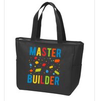 Master Builder Building Blocks Brick Builder Zip Tote Bag
