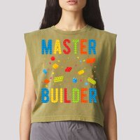Master Builder Building Blocks Brick Builder Garment-Dyed Women's Muscle Tee