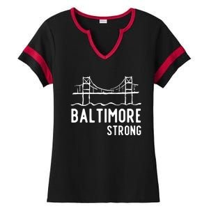 Maryland Baltimore Bridge Ladies Halftime Notch Neck Tee