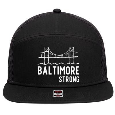 Maryland Baltimore Bridge 7 Panel Mesh Trucker Snapback Hat