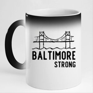 Maryland Baltimore Bridge 11oz Black Color Changing Mug