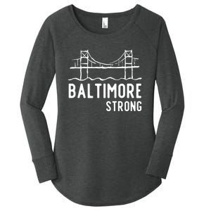 Maryland Baltimore Bridge Women's Perfect Tri Tunic Long Sleeve Shirt