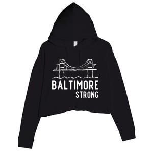 Maryland Baltimore Bridge Crop Fleece Hoodie