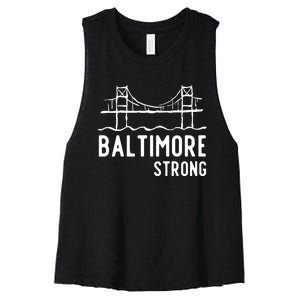 Maryland Baltimore Bridge Women's Racerback Cropped Tank