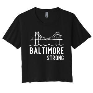 Maryland Baltimore Bridge Women's Crop Top Tee