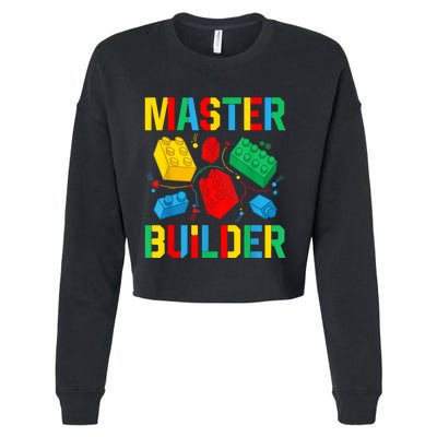 Master Builder Building Blocks Brick Toy Master Builder Cropped Pullover Crew