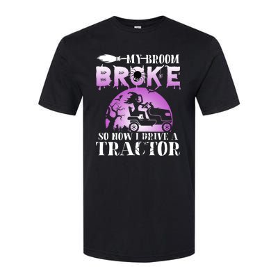 My Broom Broke So Now I Drive A Je.ep Funny Witch Halloween Softstyle® CVC T-Shirt