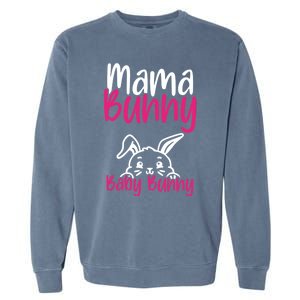 Mama Bunny Bunny Easter Pregnancy Reveal Future Mom Gift Garment-Dyed Sweatshirt