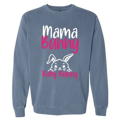 Mama Bunny Bunny Easter Pregnancy Reveal Future Mom Gift Garment-Dyed Sweatshirt