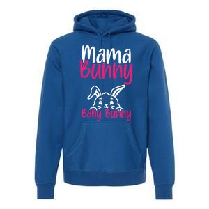 Mama Bunny Bunny Easter Pregnancy Reveal Future Mom Gift Premium Hoodie