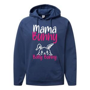 Mama Bunny Bunny Easter Pregnancy Reveal Future Mom Gift Performance Fleece Hoodie