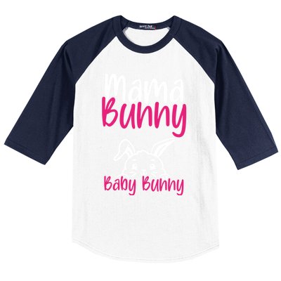 Mama Bunny Bunny Easter Pregnancy Reveal Future Mom Gift Baseball Sleeve Shirt