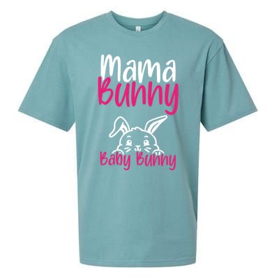 Mama Bunny Bunny Easter Pregnancy Reveal Future Mom Gift Sueded Cloud Jersey T-Shirt