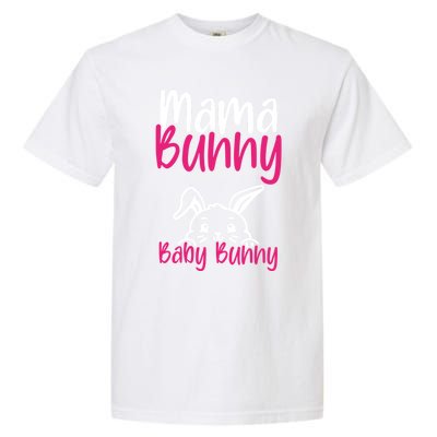 Mama Bunny Bunny Easter Pregnancy Reveal Future Mom Gift Garment-Dyed Heavyweight T-Shirt