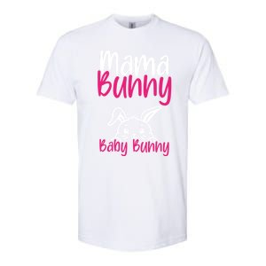 Mama Bunny Bunny Easter Pregnancy Reveal Future Mom Gift Softstyle CVC T-Shirt