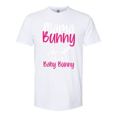 Mama Bunny Bunny Easter Pregnancy Reveal Future Mom Gift Softstyle CVC T-Shirt