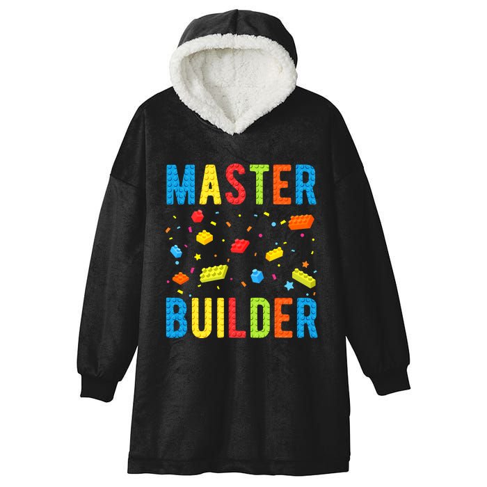 Master Builder Building Blocks Brick Builder Hooded Wearable Blanket