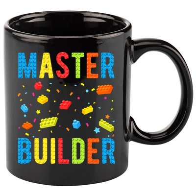 Master Builder Building Blocks Brick Builder 11oz C Handle Ceramic Mug