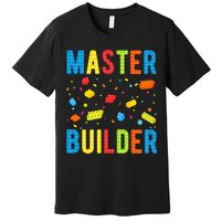 Master Builder Building Blocks Brick Builder Premium T-Shirt
