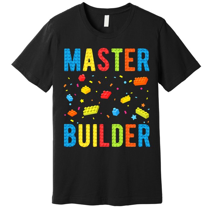 Master Builder Building Blocks Brick Builder Premium T-Shirt