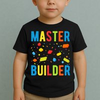 Master Builder Building Blocks Brick Builder Toddler T-Shirt
