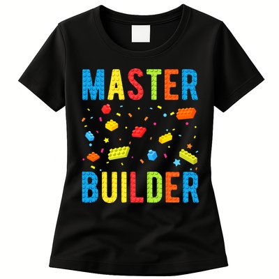 Master Builder Building Blocks Brick Builder Womens T-Shirt