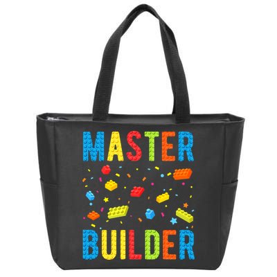 Master Builder Building Blocks Brick Builder Zip Tote Bag
