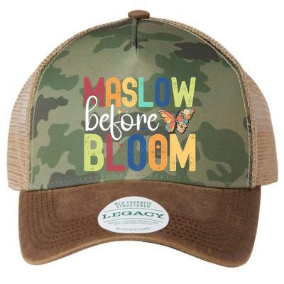 Maslow Before Bloom SPED Teacher School Psychologist Psych Legacy Tie Dye Trucker Hat