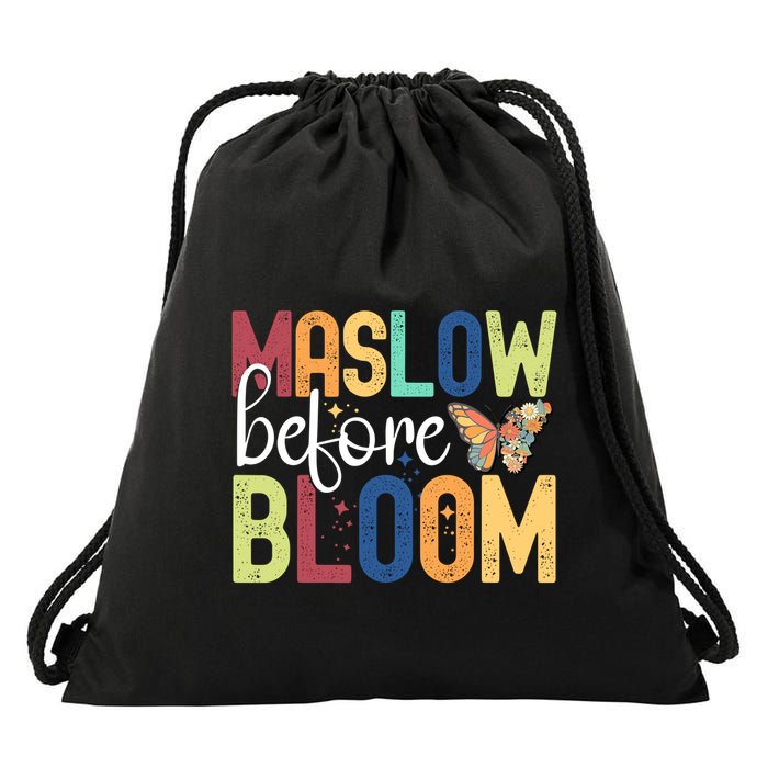 Maslow Before Bloom SPED Teacher School Psychologist Psych Drawstring Bag