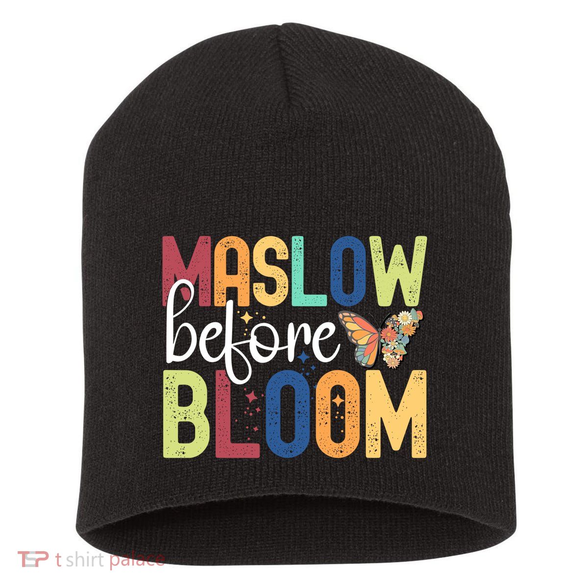 Maslow Before Bloom SPED Teacher School Psychologist Psych Short Acrylic Beanie
