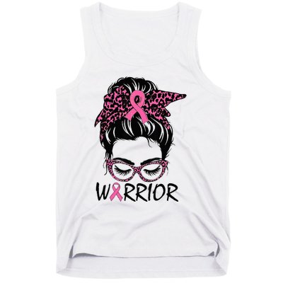 Messy Bun Breast Cancer Wear Warrior Tank Top