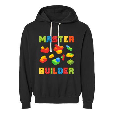 Master Builder Building Blocks Lover Brick Builder Garment-Dyed Fleece Hoodie