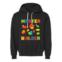 Master Builder Building Blocks Lover Brick Builder Garment-Dyed Fleece Hoodie