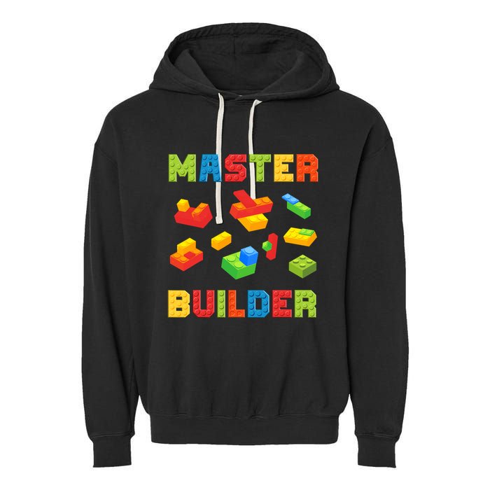 Master Builder Building Blocks Lover Brick Builder Garment-Dyed Fleece Hoodie