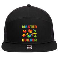 Master Builder Building Blocks Lover Brick Builder 7 Panel Mesh Trucker Snapback Hat