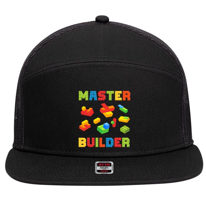 Master Builder Building Blocks Lover Brick Builder 7 Panel Mesh Trucker Snapback Hat