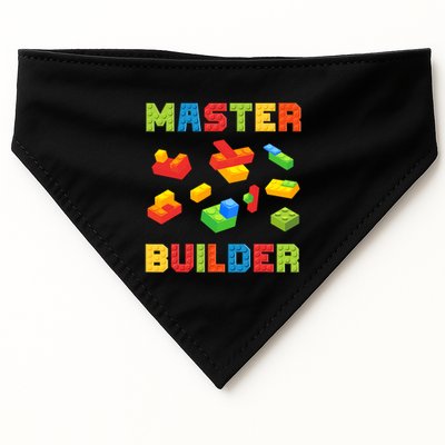 Master Builder Building Blocks Lover Brick Builder USA-Made Doggie Bandana