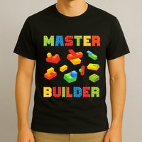 Master Builder Building Blocks Lover Brick Builder T-Shirt