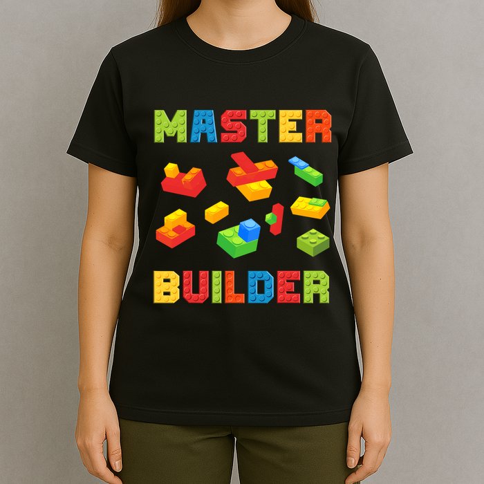 Master Builder Building Blocks Lover Brick Builder T-Shirt