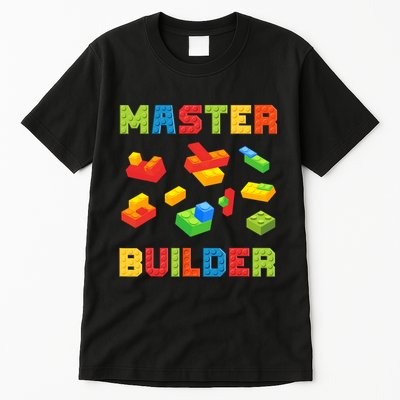 Master Builder Building Blocks Lover Brick Builder Tall T-Shirt