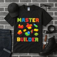 Master Builder Building Blocks Lover Brick Builder Tall T-Shirt