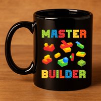 Master Builder Building Blocks Lover Brick Builder 11oz C Handle Ceramic Mug