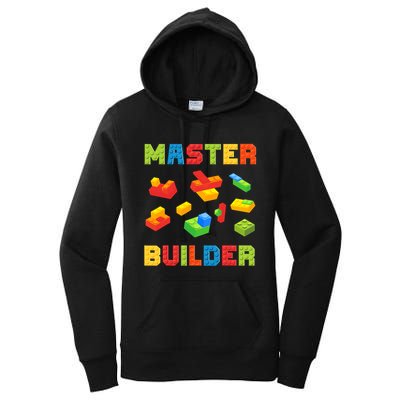 Master Builder Building Blocks Lover Brick Builder Women's Pullover Hoodie