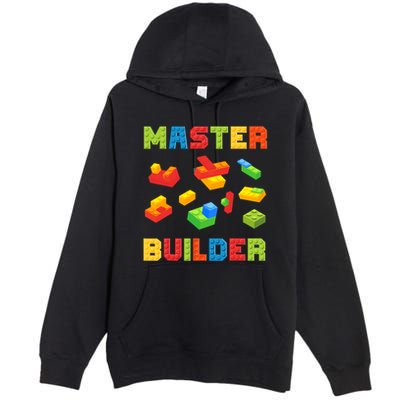 Master Builder Building Blocks Lover Brick Builder Premium Pullover Hoodie