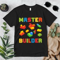 Master Builder Building Blocks Lover Brick Builder Premium T-Shirt