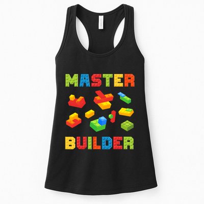 Master Builder Building Blocks Lover Brick Builder Womens Tank Top